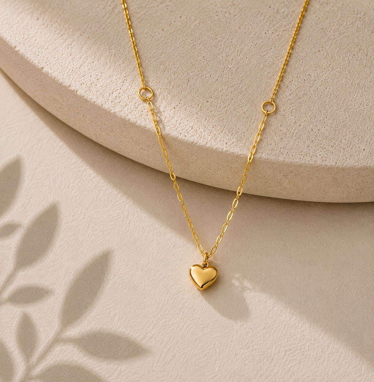Petite Golden Heart Necklace