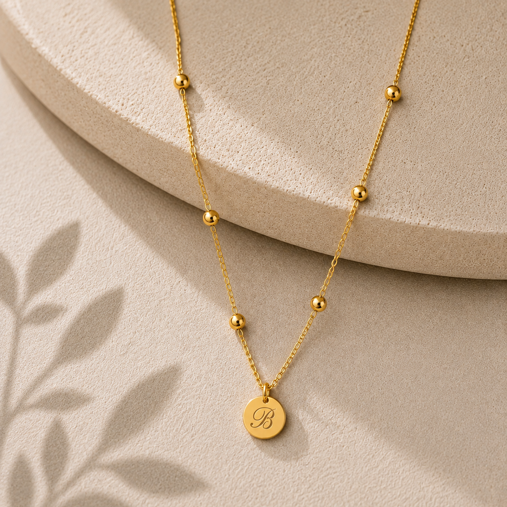 Beaded Initial Necklace