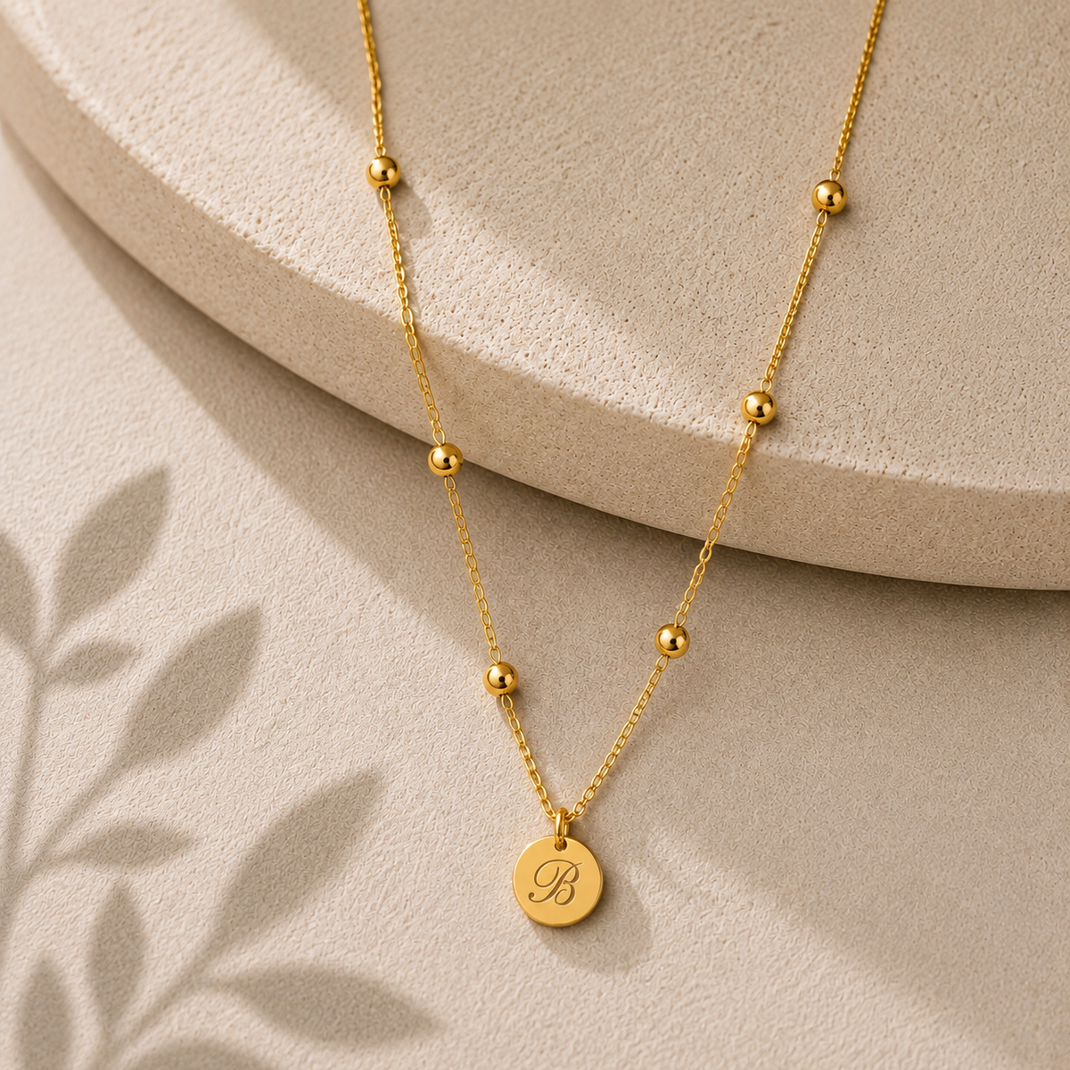 Beaded Initial Necklace