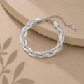 Silver Braided Harmony Bracelet