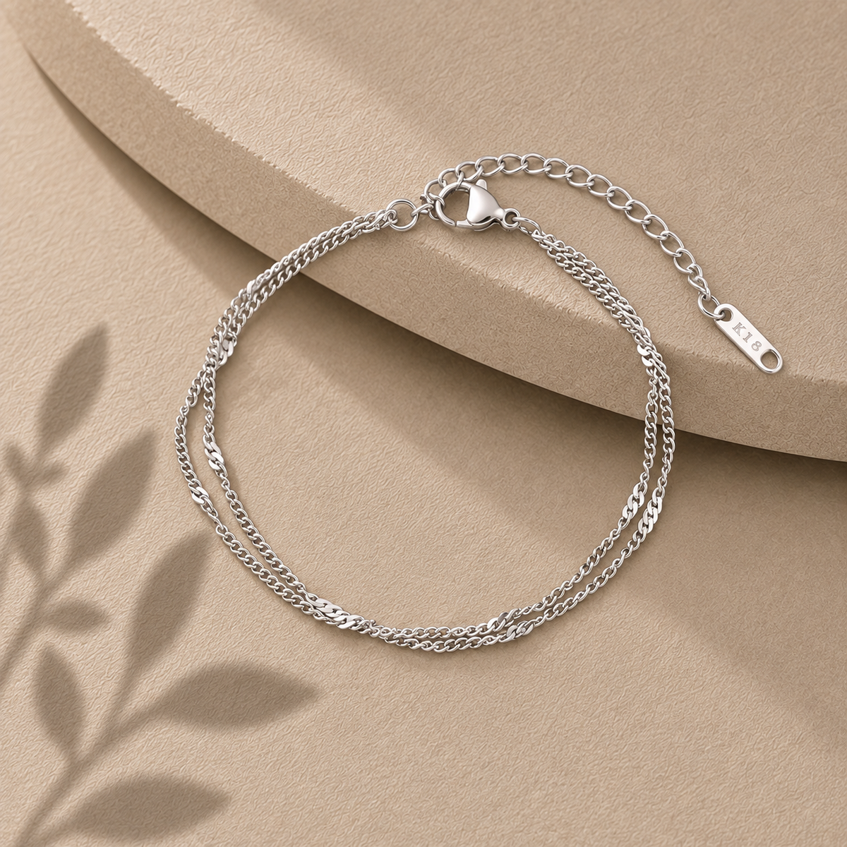Silver Double-Chain Bracelet