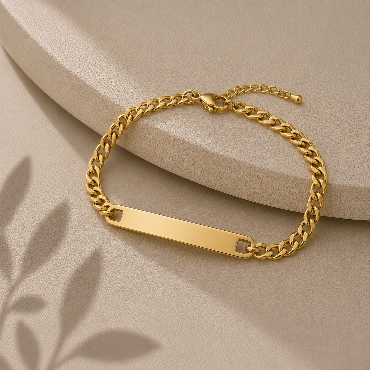 Men Personalised Curb Chain Bracelet
