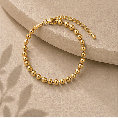 Classic Gold Bead Bracelet